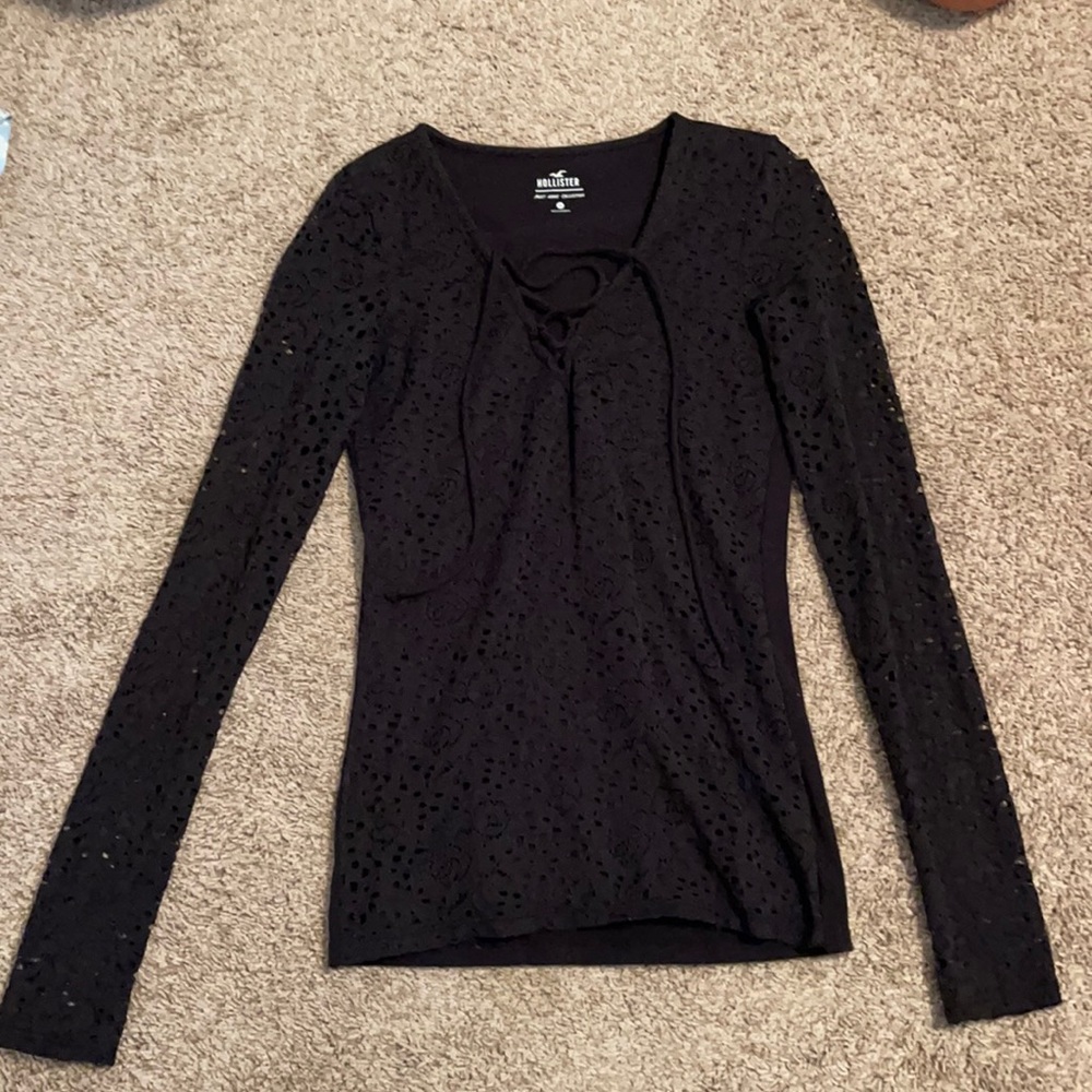 Holister long sleeve black shirt
